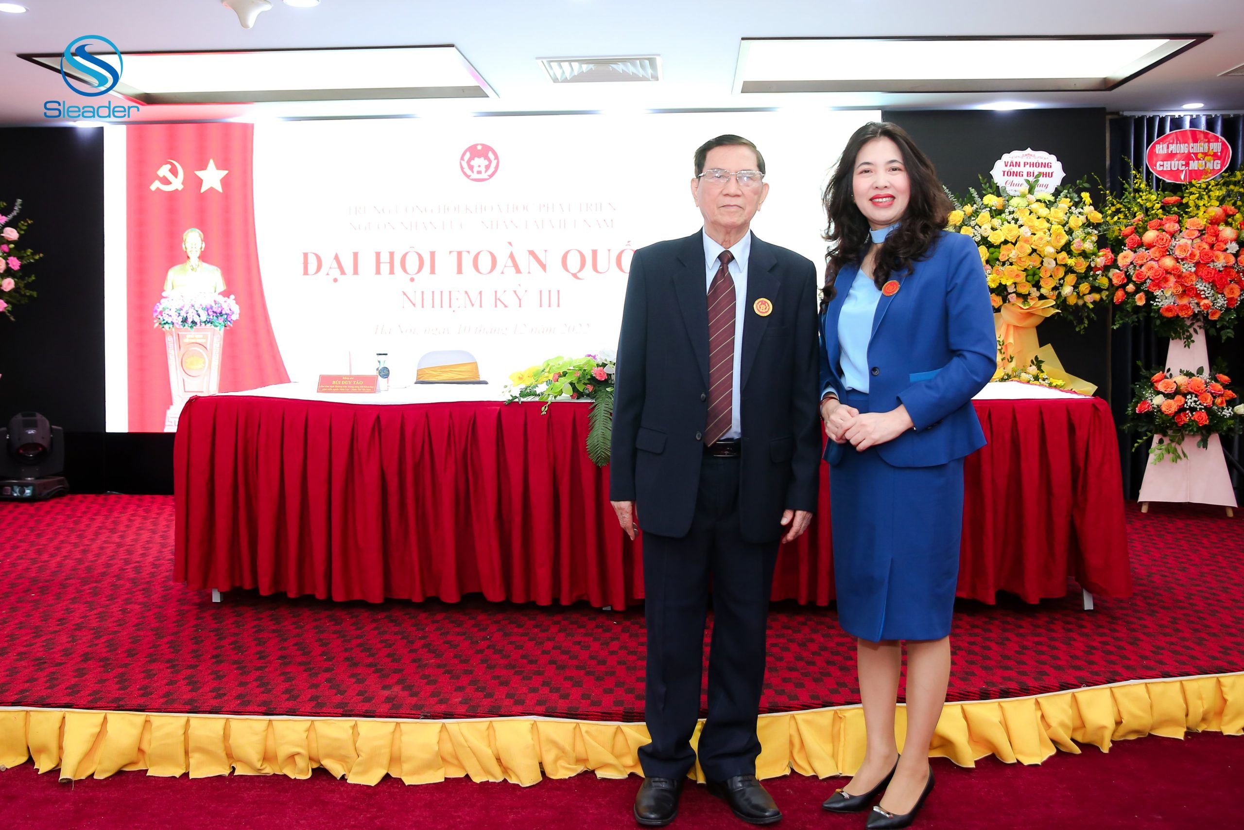 TS. Dương Thu, Viện trưởng Viện Lãnh đạo Chiến lược (Sleader) cùng Ông Bùi Duy Tảo, Phó Chủ tịch thường trực Trung ương Hội